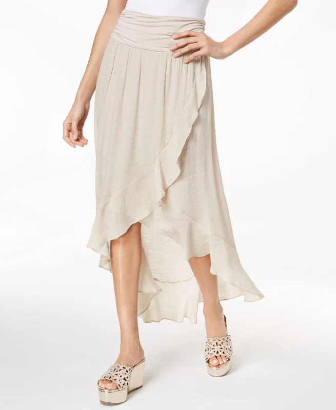 Thalia Sodi Ruffled High Low Maxi Skirt a-line skirt cut