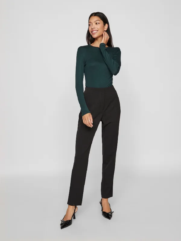 VIVARONE Trousers - Black Trousers Fleece Cozy