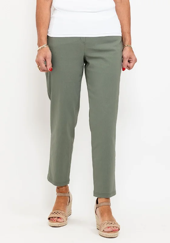 Robell Bella 09 Ankle Grazer Trousers, Ivy Green Trousers Recommended Stylist