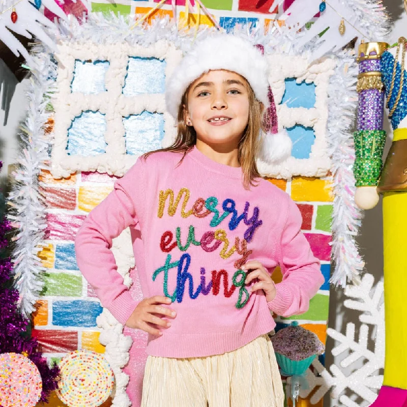 Pink Merry Everything Sweater Terry Terry Cloth Terry Knit