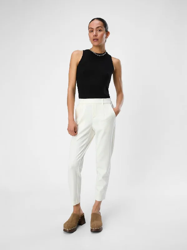 OBJLISA Trousers - Cloud Dancer Trousers stylish modern