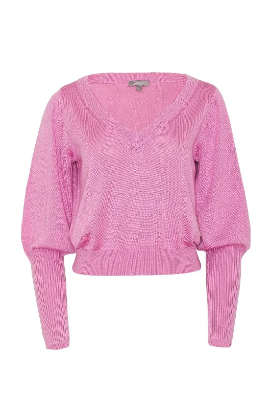 Orchid V-Neck Sweater Boxy Sweater Fitted Sweater A-Line