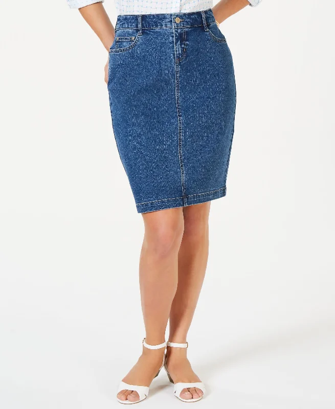 Charter Club Denim Tummy Control Skirt velvet skirt luxury