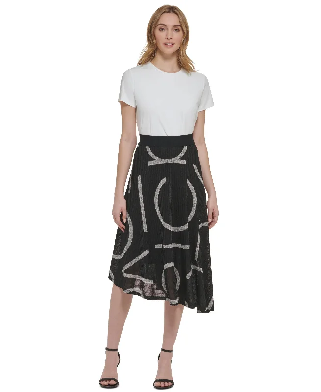 Women's Logo Print Midi Skirt summer skirt style