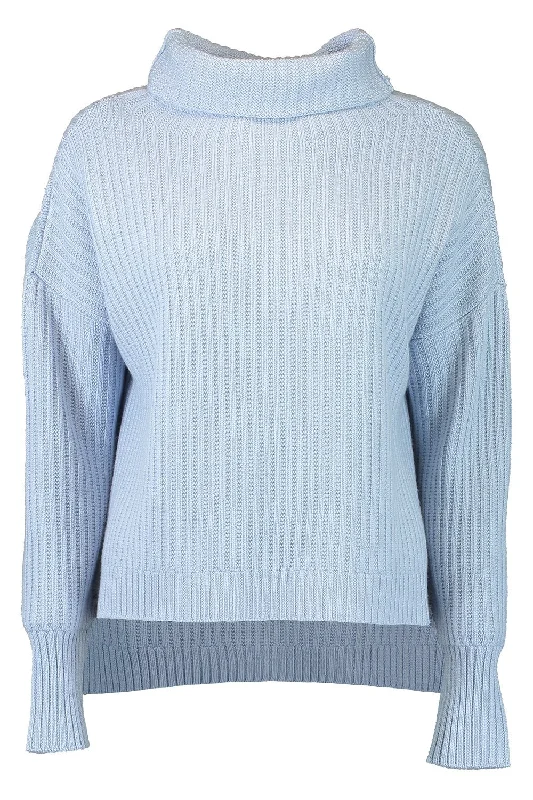 Everly Sweater - Sky Solid Color Striped Floral Print