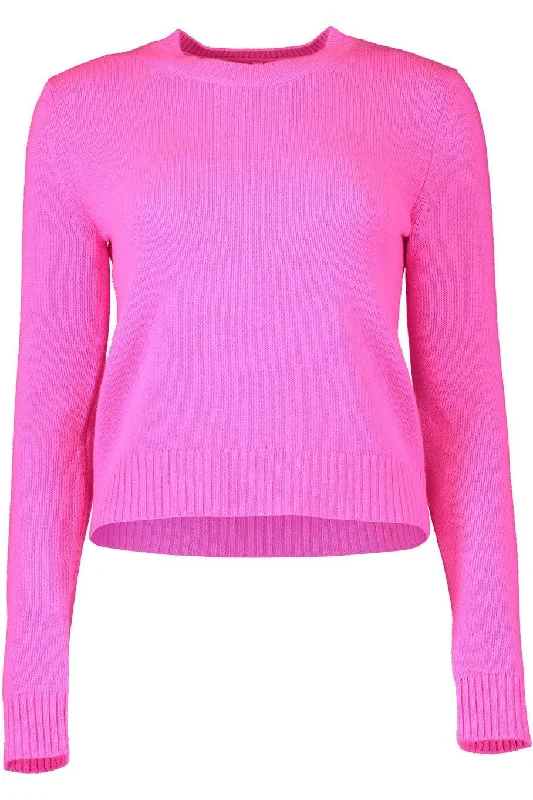 Mable Sweater - Neon Pink Toggled Drawstring Belted