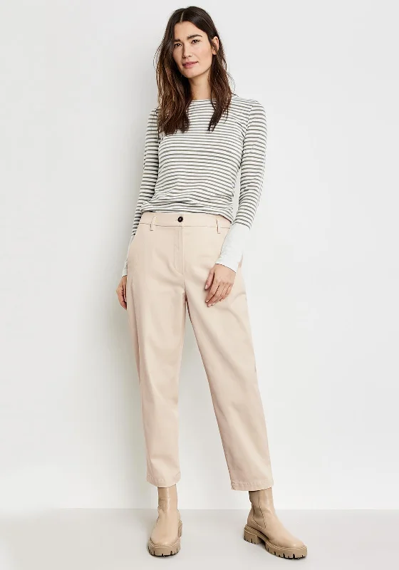 Gerry Weber Tapered Slightly Cropped Trousers, Beige Trousers practical durable