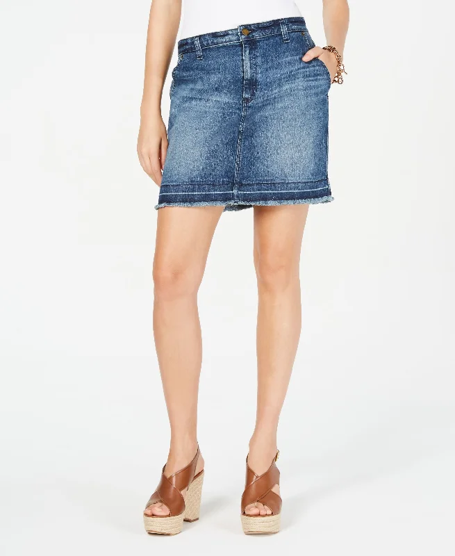 Michael Michael Kors Denim Cargo Skirt slim fit skirt