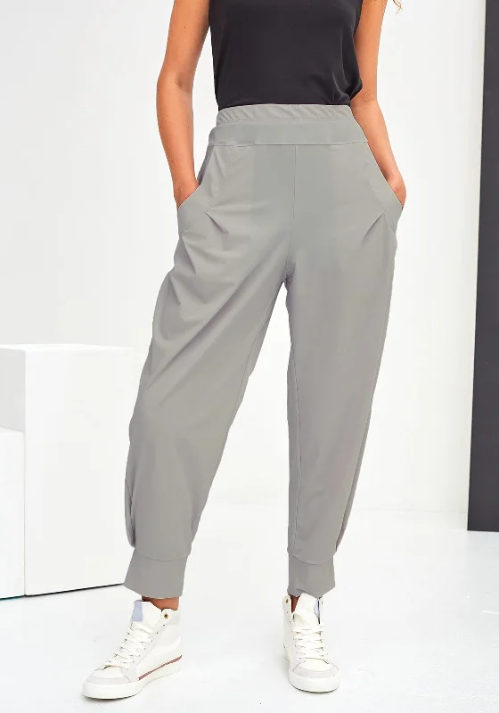 Naya Tuck Pocket Cuffed Trousers, Stone Trousers Timeless Classic