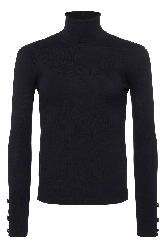 Flora Sweater - Black Thin Thick Dense