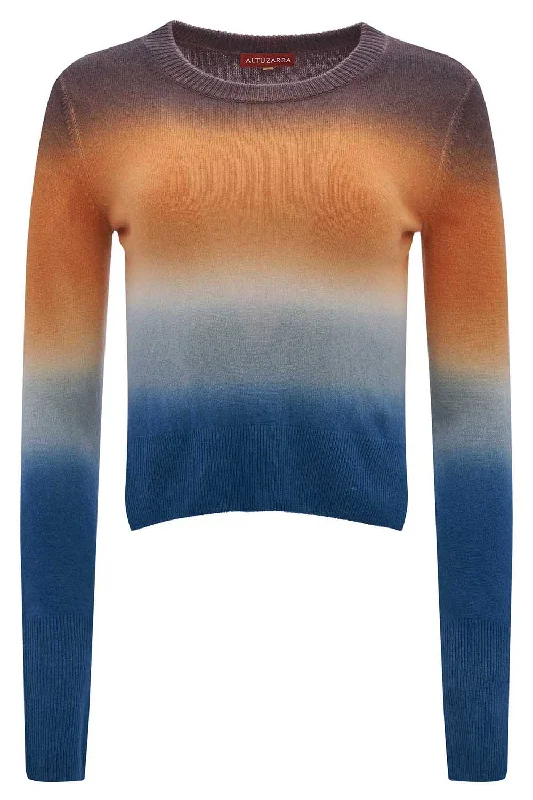 Camarina Sweater - Starling Dip Dye Front Pockets Side Pockets Patch Pockets