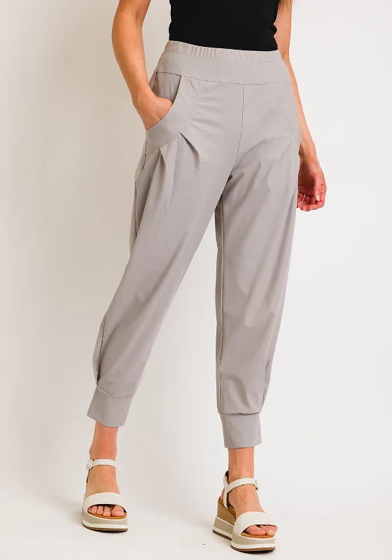 Naya Loose Fit Cropped Trousers, Stone Trousers Yoga Stretchy