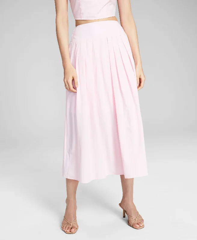 Now This Womens Pleated Midi Skirt casual skirt length