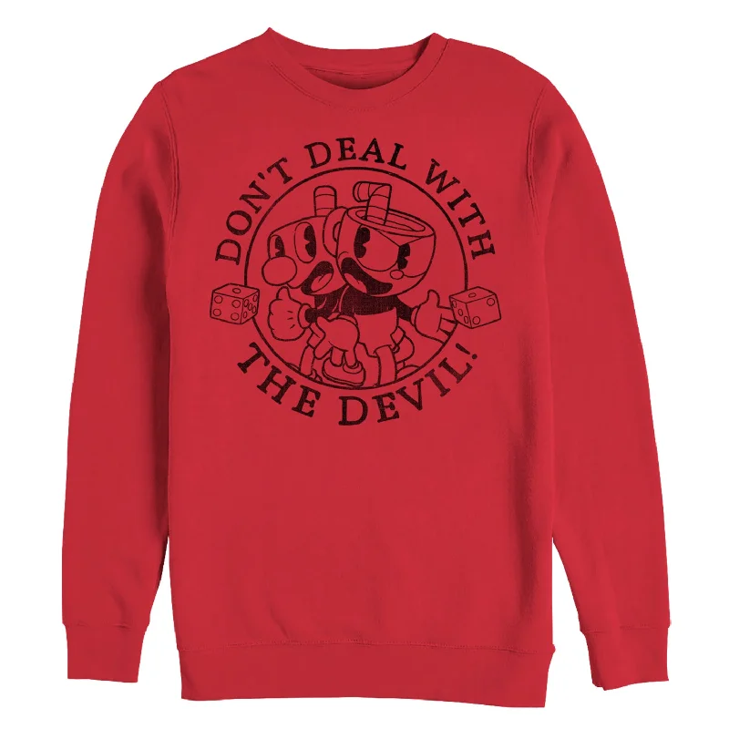 Women's Cuphead Don't Deal with the Devil Frame Sweatshirt Hoodie Jacket Zipper Layering