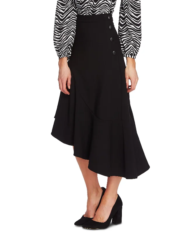 Vince Camuto Asymmetrical Button Up Skirt silk skirt sleek