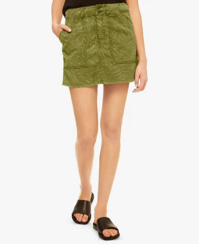 Sanctuary Lily Leaf Print Mini Skirt low waist skirt