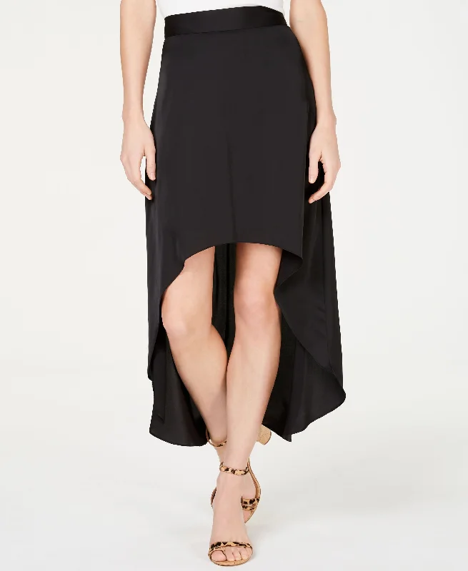 Solid High Low Skirt chiffon skirt flowing