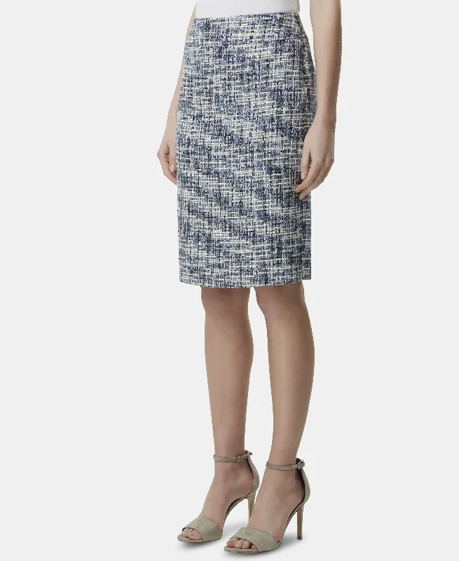 Tahari Asl Boucle Skirt spandex blend skirt