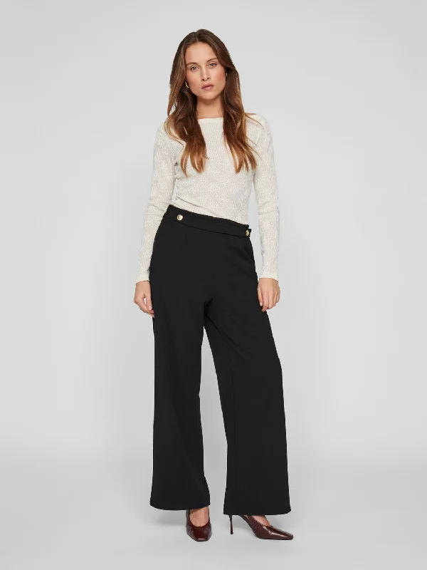 VICLARRY Tailored Trousers - Black Trousers Cargo Utility