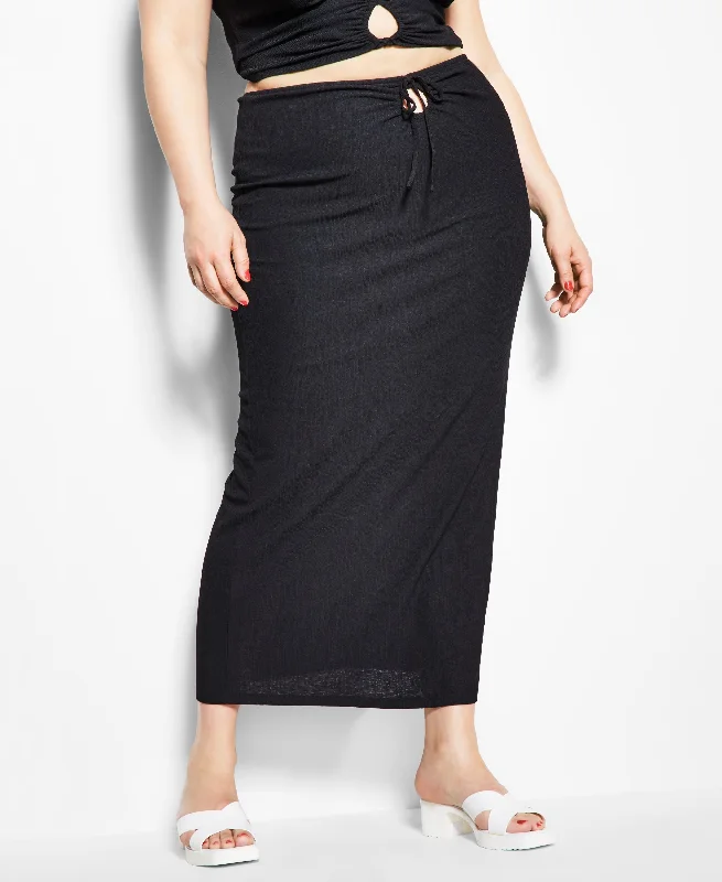 Royalty By Maluma Womens Tie Front Maxi Skirt silk skirt smooth