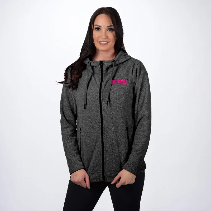 Women's Cozy Fleece Hoodie Hoodie with Double Zipper Versatile Adjustable