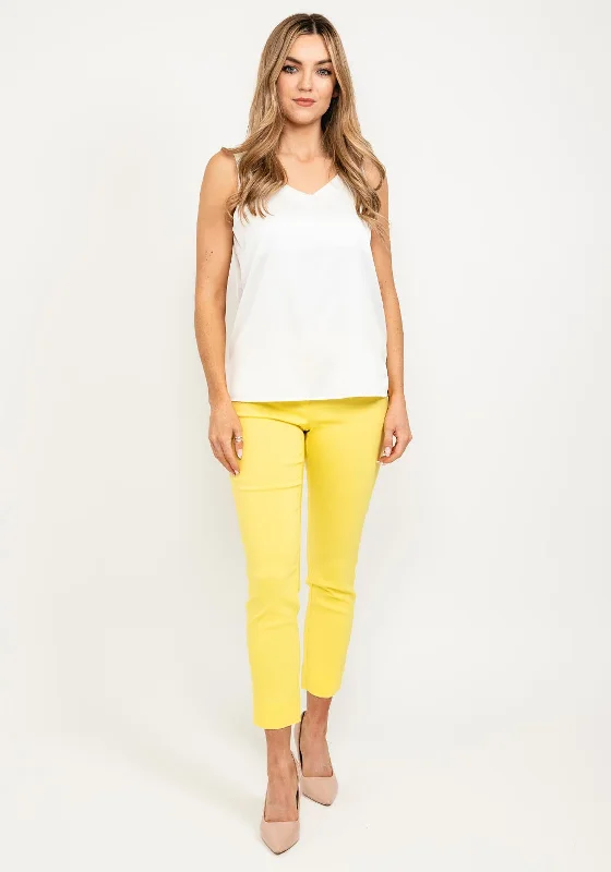 Robell Rose 09 Super Slim Trousers, Corn Yellow Skinny Trousers Denim Stretchy