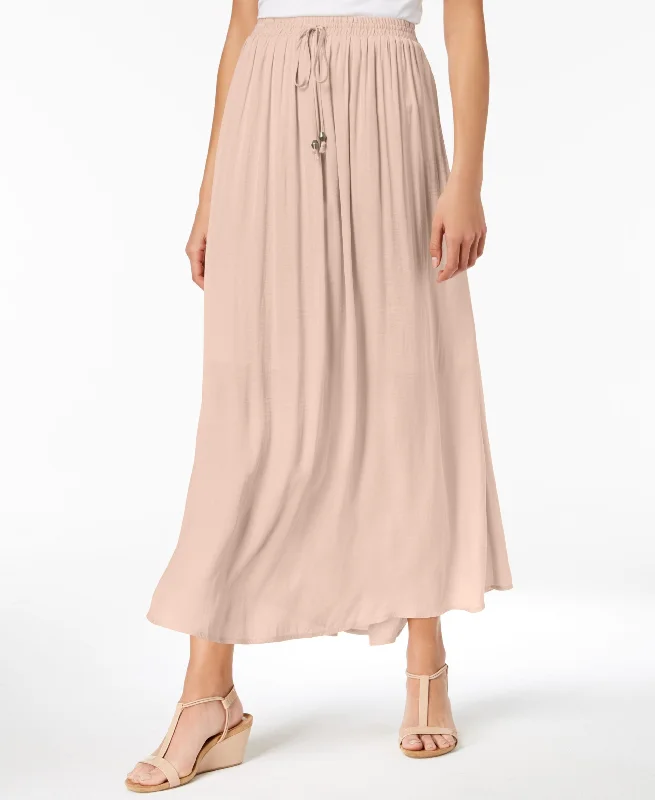 Style & Co Tie Front Maxi Skirt corduroy skirt durable