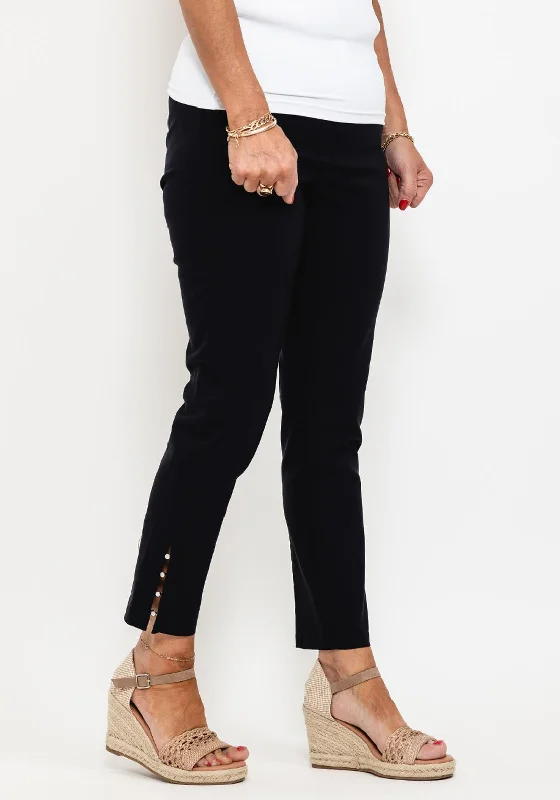 Robell Rose 09 Ankle Grazer Slim Trousers, Navy Trousers Favorite Customer