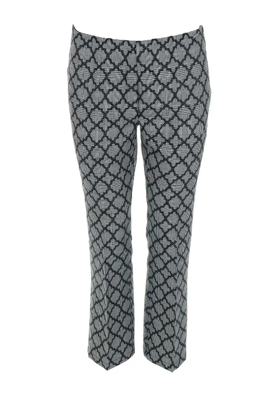 Guess Womens Houndstooth 7/8 Trousers, Grey Trousers Vintage Classic