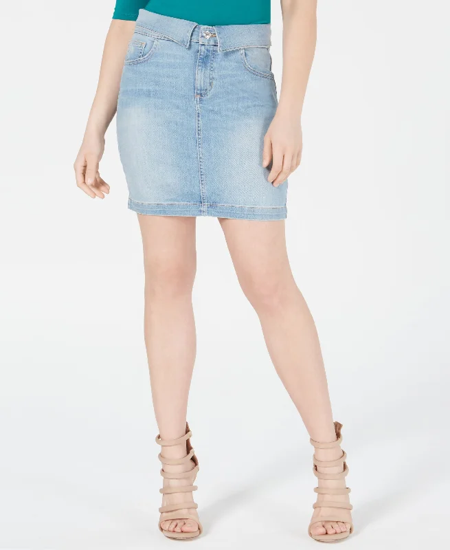 Guess Denim Foldover Skirt chiffon skirt flowing