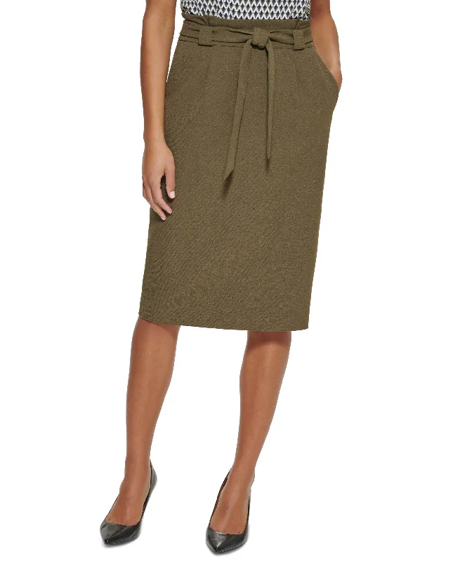 Calvin Klein Tie Waist Pencil Skirt lightweight skirt design