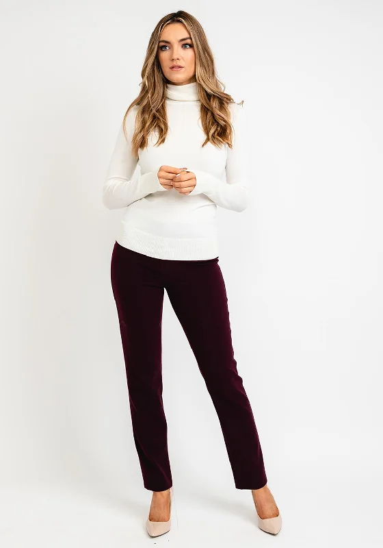 Robell Slim Fit Jacklyn Trousers, Merlot Trousers Recommended Stylist