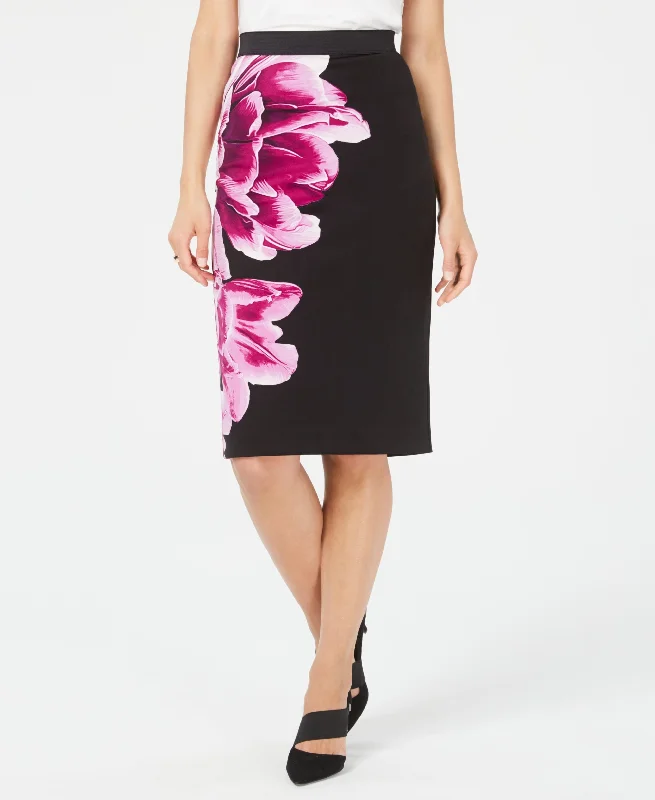 Printed Scuba Skirt modal blend skirt