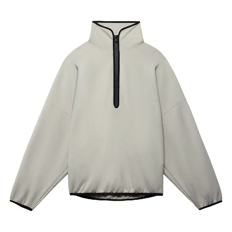 + Fear Of God Athletics 1/2 Zip Sweatshirt 'Sesame' Hoodie with Longline Fit Extended Stylish