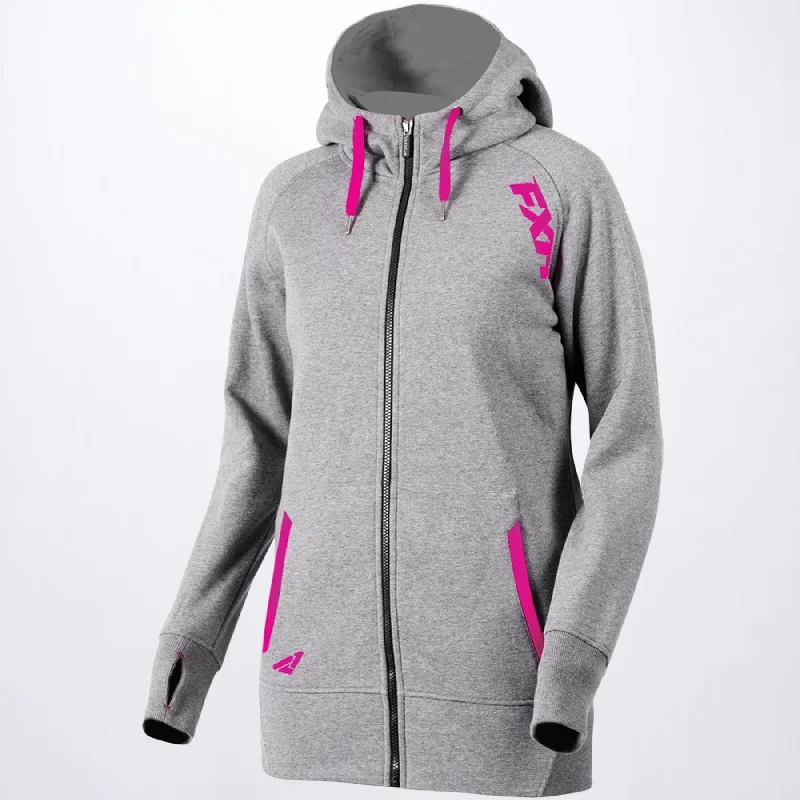 Women's Vertical Long Hoodie Hoodie with Velcro Closure Adjustable Secure