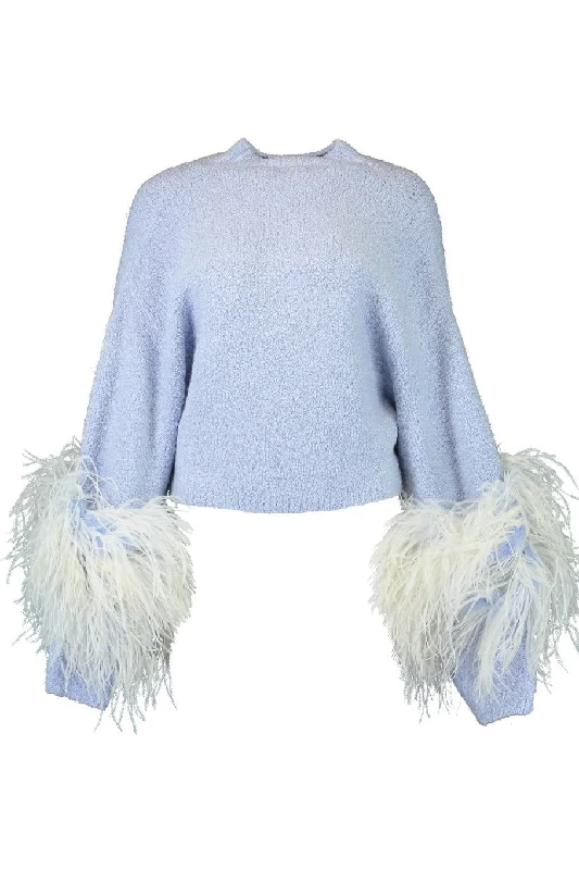 Ostrich Feather Sweater Sweater Knitwear Pullover