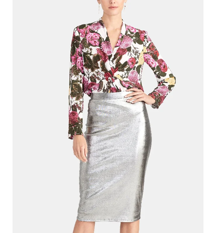 Rachel Rachel Roy Iggy Metallic Pencil Skirt slim fit skirt