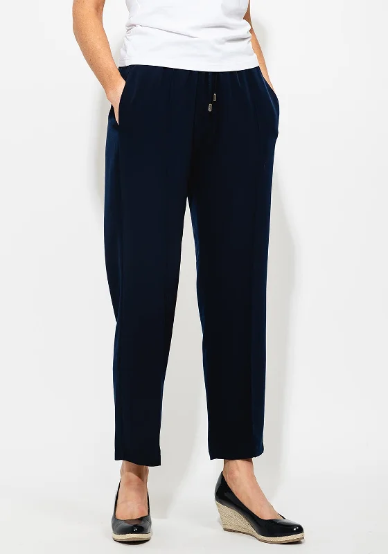 I.nco Casual Straight Trousers, Navy Trousers Polka Dot Cute