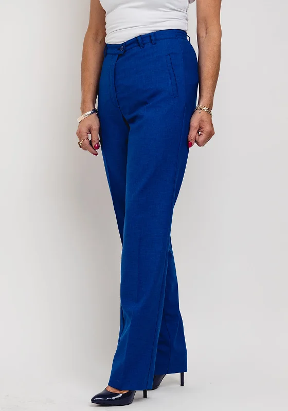 Eugen Klein Woven Slim Leg Trousers, Royal Blue Trousers Sale Discount