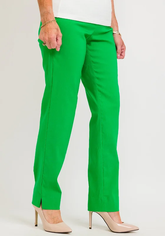 Robell Marie Full Length Stretch Slim Fit Trousers, Emerald Trousers Winter Warm