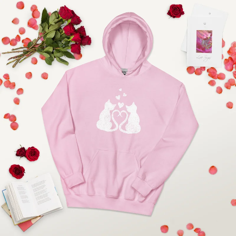 Kitten Love Hoodie Hoodie with Hem Drawcord Adjustable Customizable