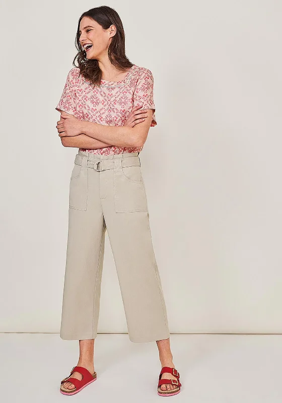 White Stuff Teakie Straight Leg Trousers, Dusty Grey Trousers Cargo Utility