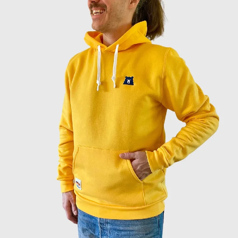 WFH Pop Over Hoodie (Golden Yellow) Hoodie with Embroidery Detailed Premium