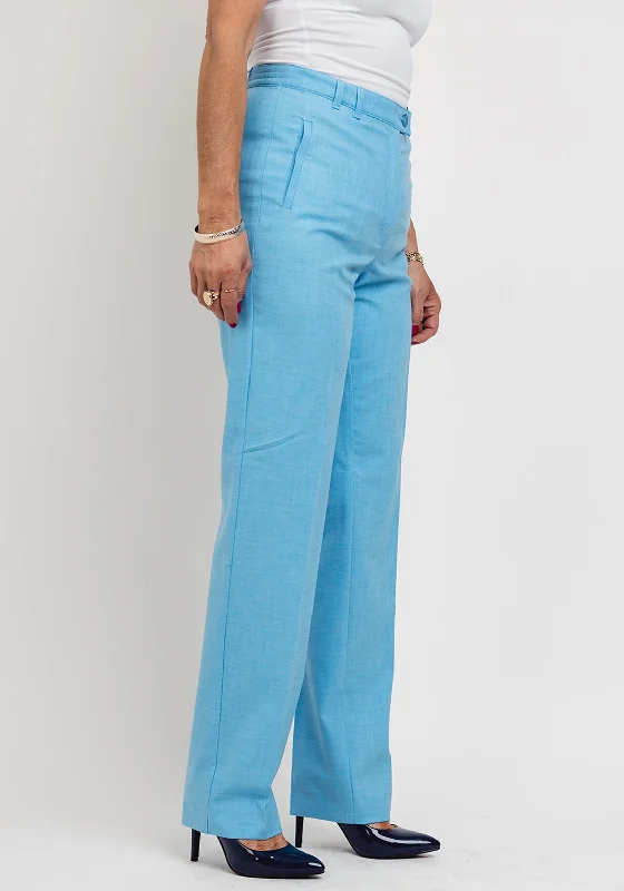 Eugen Klein Woven Slim Leg Trousers, Blue Trousers New Arrival