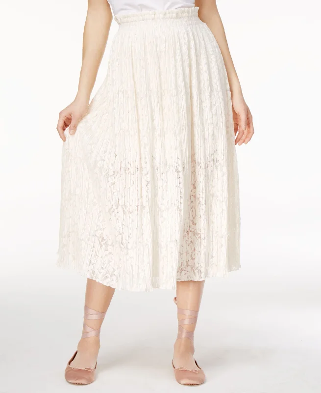 Rachel Rachel Roy Pleated Lace Midi Skirt boho skirt vibe