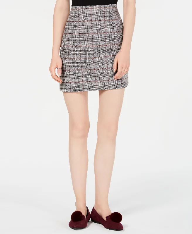 T.d.c. Topson Plaid Mini Skirt high slit skirt