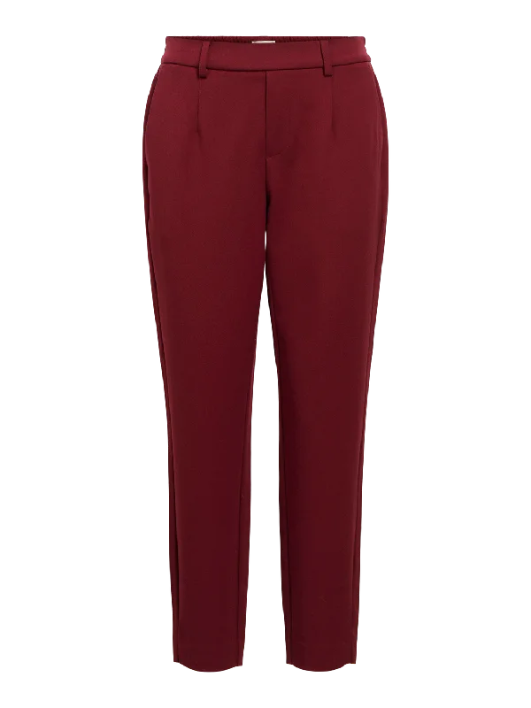 OBJLISA Trousers - Cabernet Trousers chic elegant