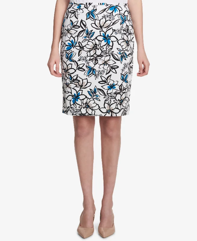 Calvin Klein Printed Pencil Skirt denim skirt casual