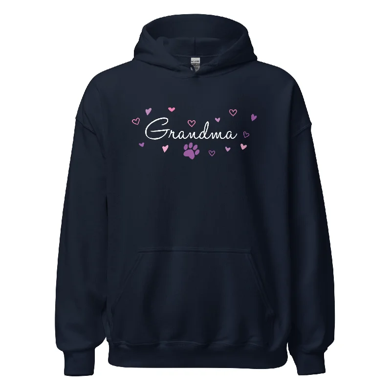 Paw Grandma Hoodie Hoodie with Double Zipper Versatile Adjustable