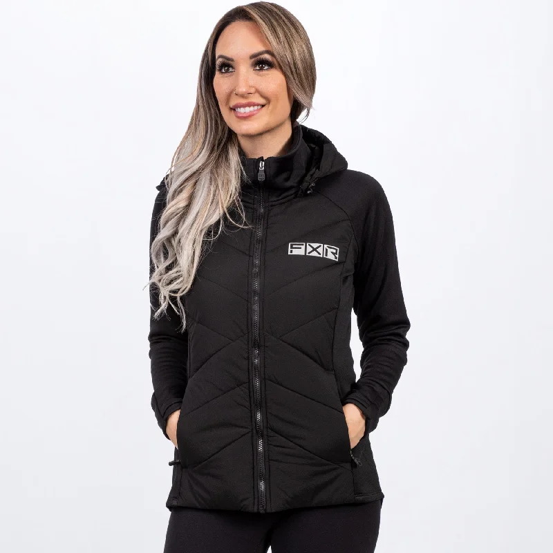 Women's Phoenix Hybrid Quilted Hoodie Hoodie with Toggle Buttons Decorative Unique